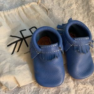Freshly Picked Ocean Blue Moccasins-Size 4